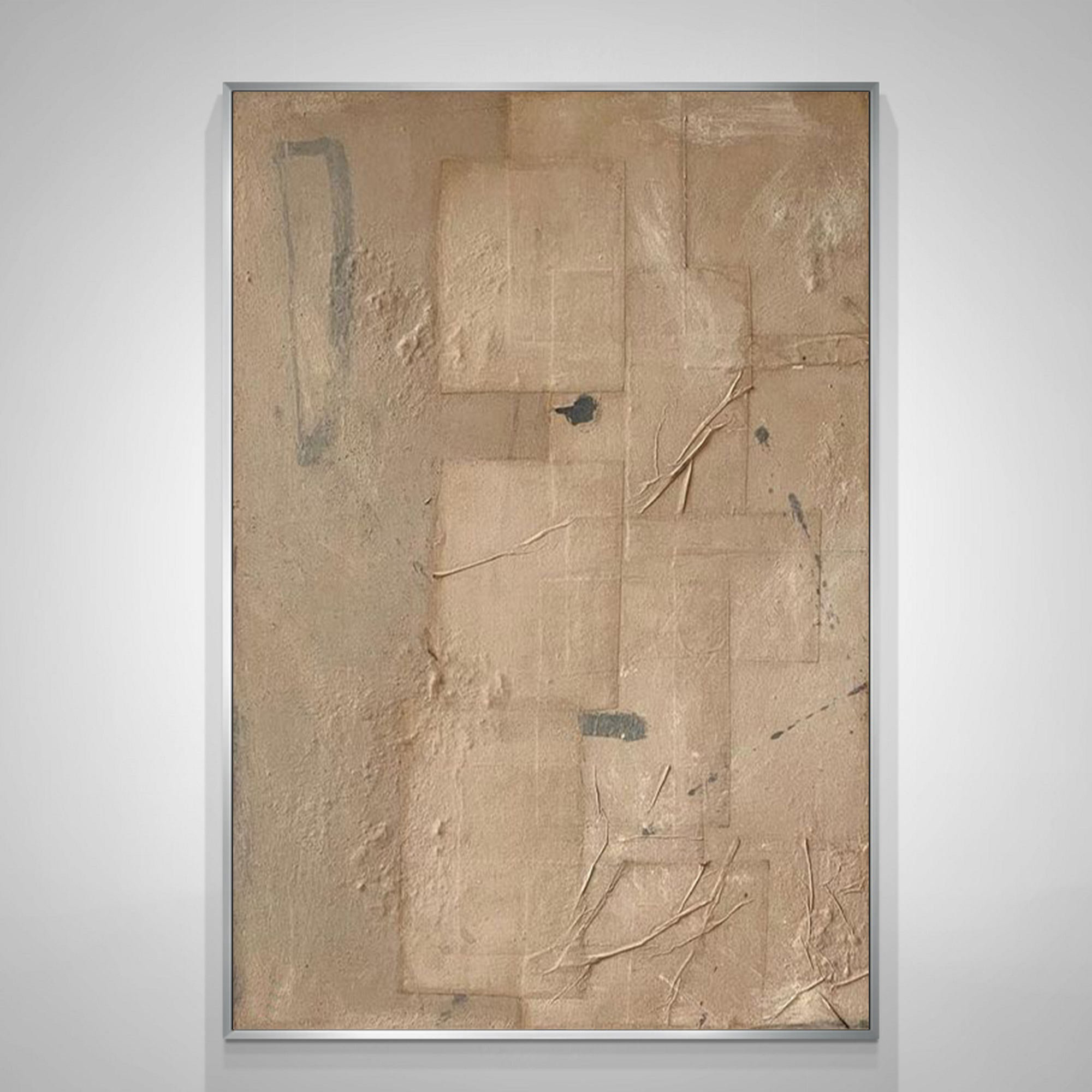 Brown Wabi Sabi Wall Art Brown Beige Abstract Painting Brown Minimalist ...