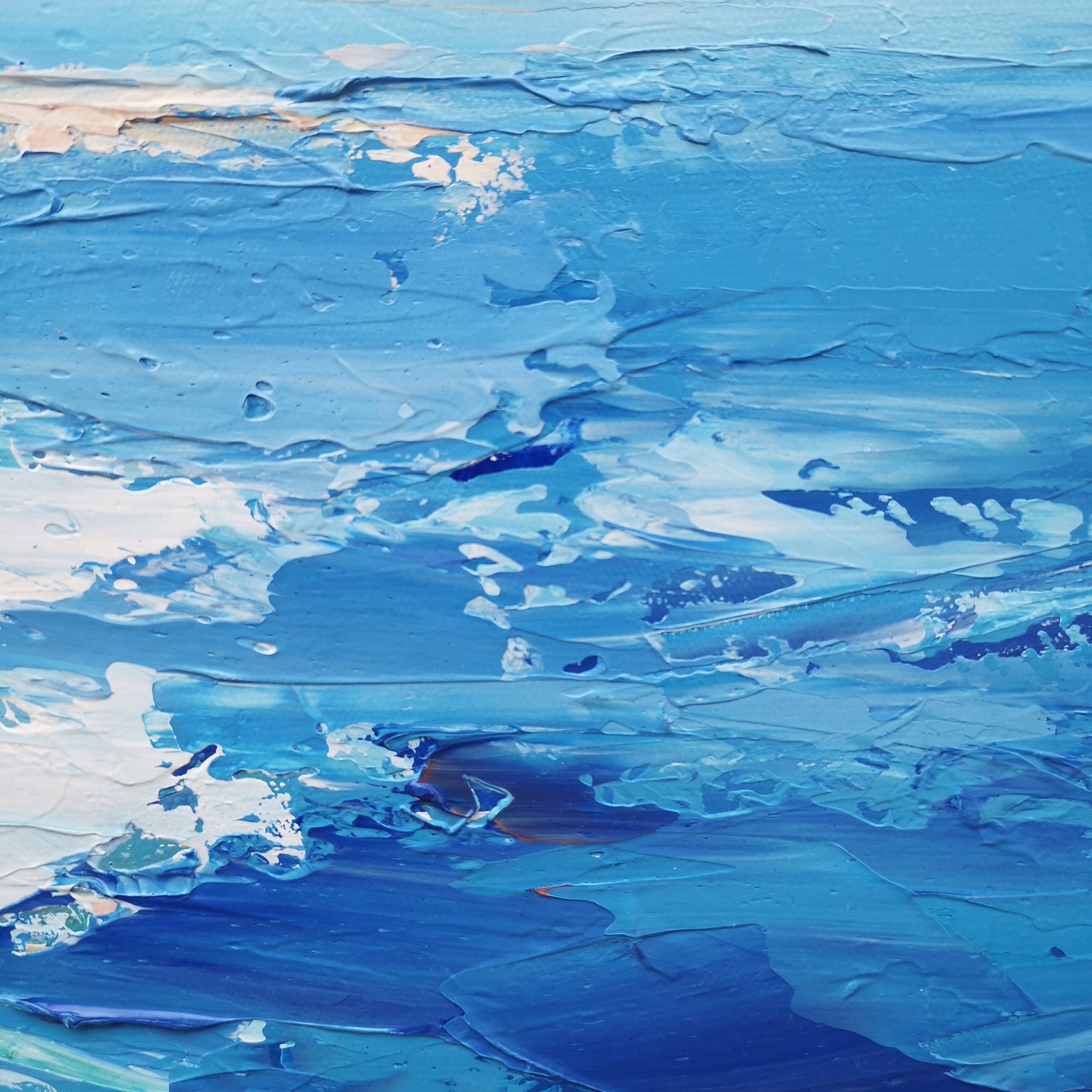 Abstract Coastal Painting Original Coastal Wall Art Framed Etsy