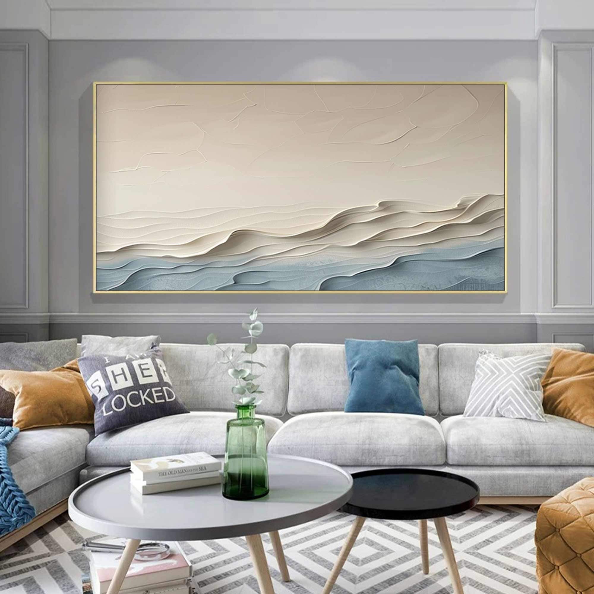 Large Joyful Coast Painting for Homes