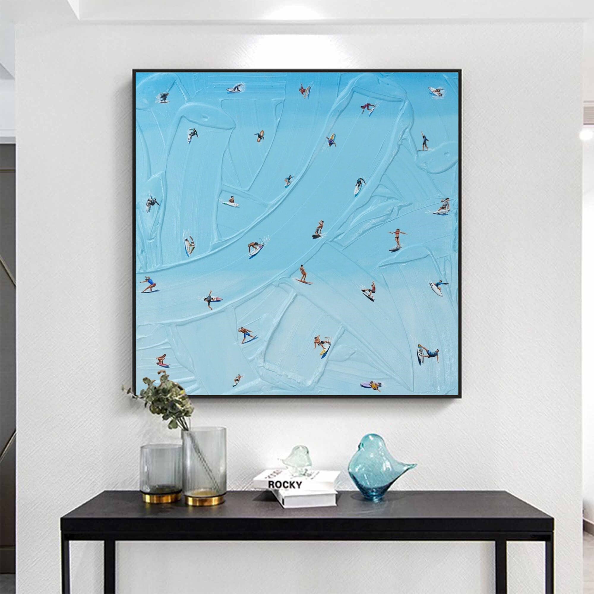 Pastel Abstract Beach Painting for Homes