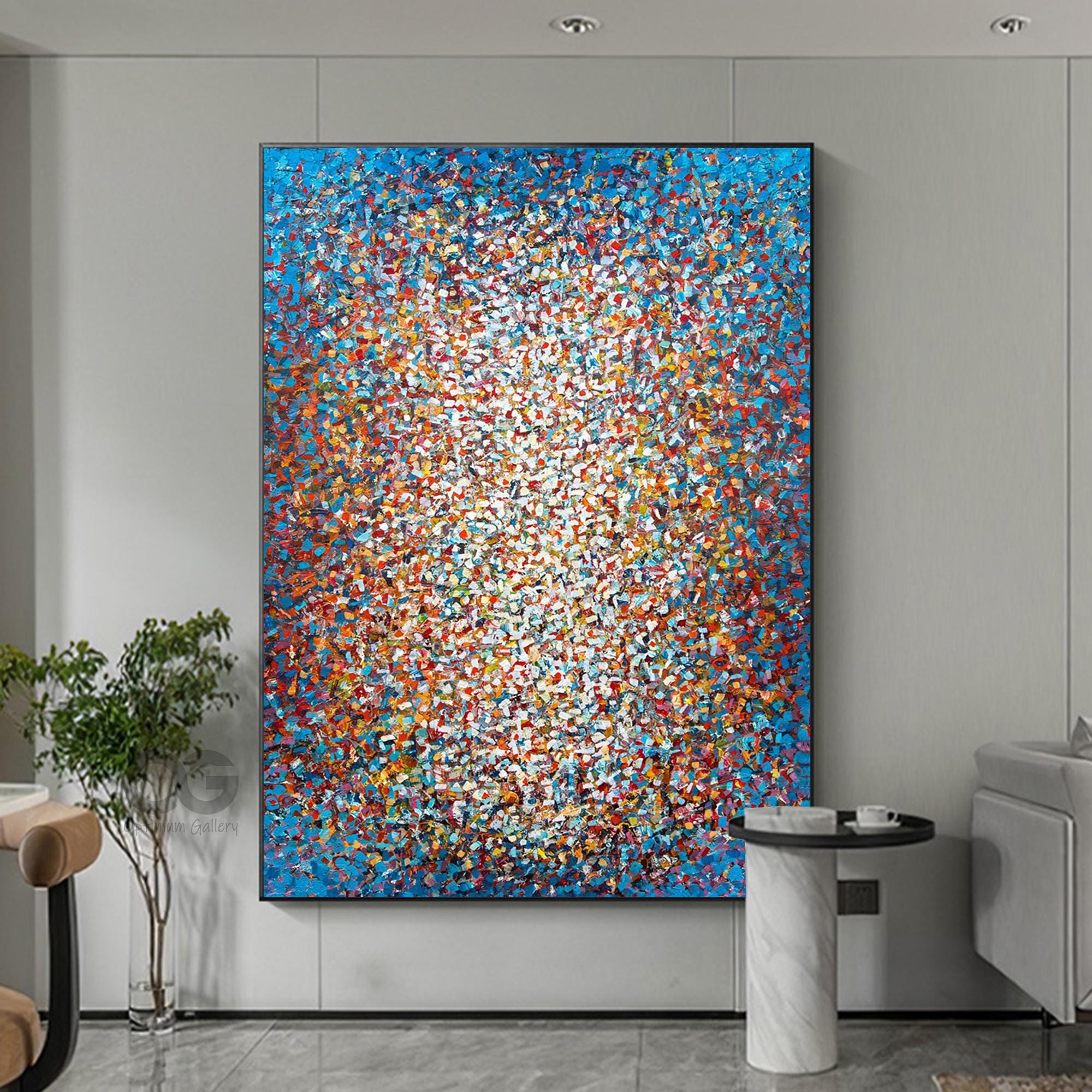 ジャクソン ポロック スタイルの抽象画 手作り 高級スタイル モダン