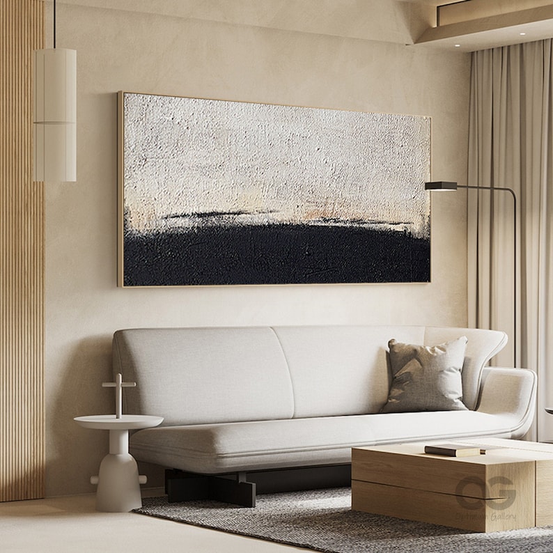 black and white oversized art