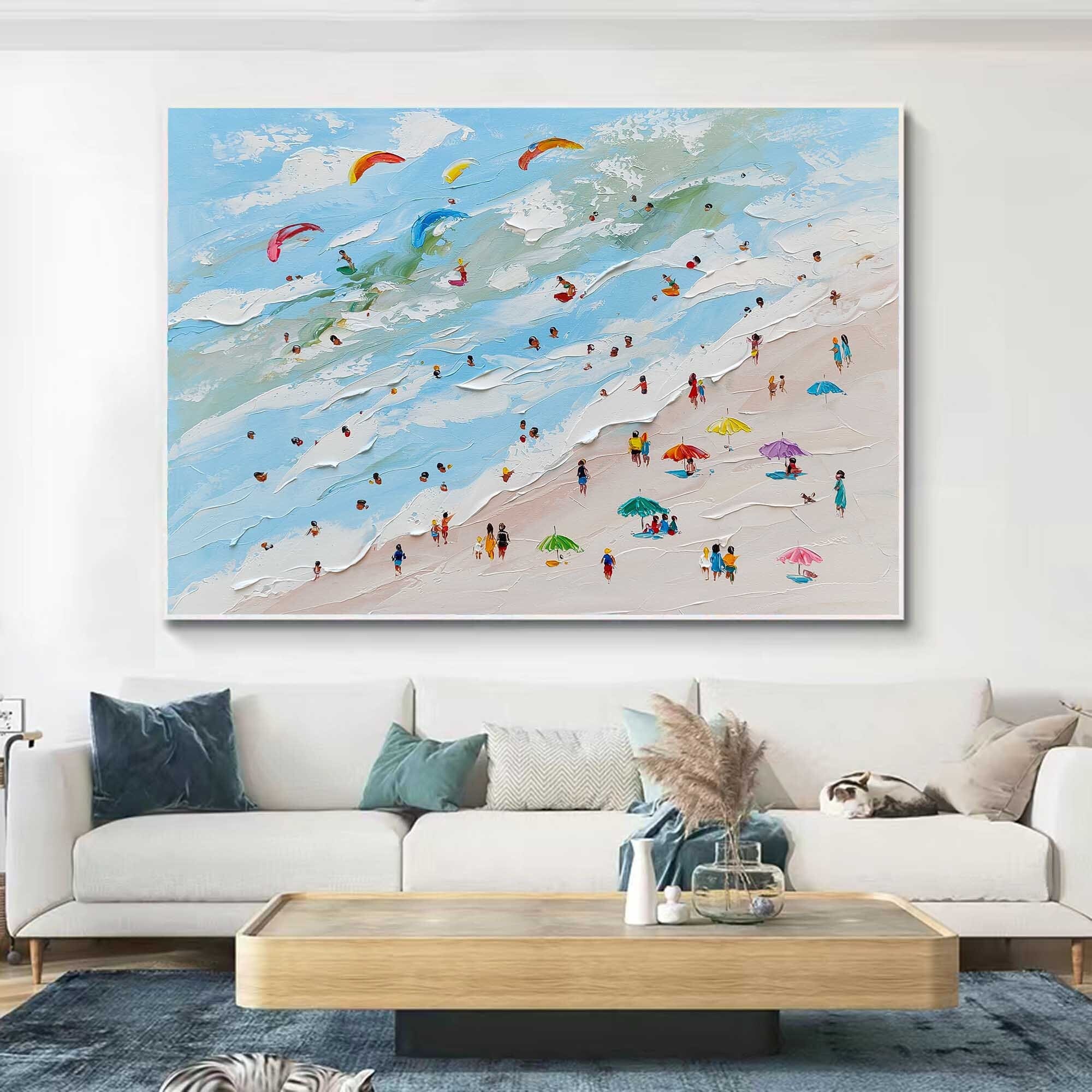 Diving Green Ocean Wall Art for Rooms