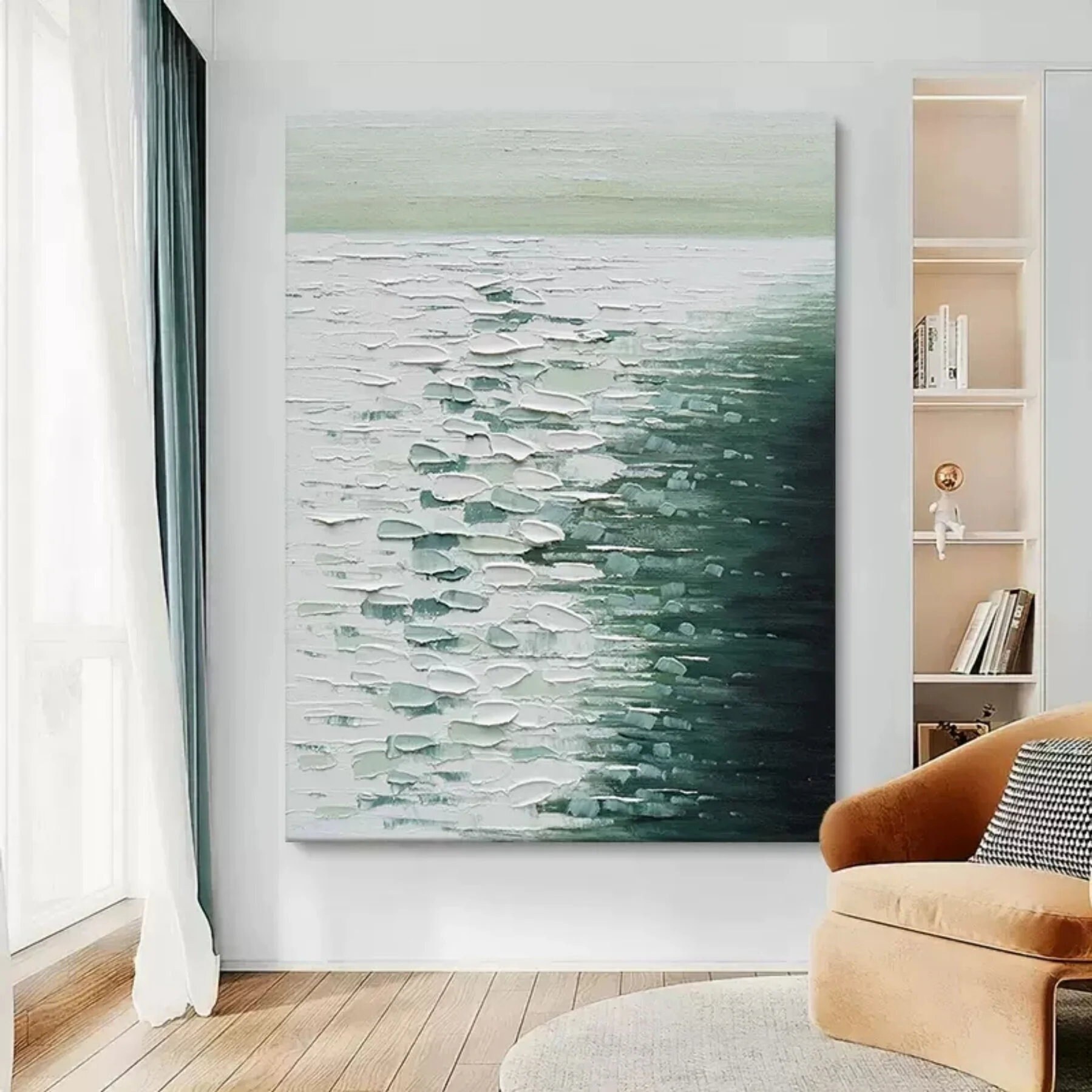 Large Impressionist Beach Landscape Art