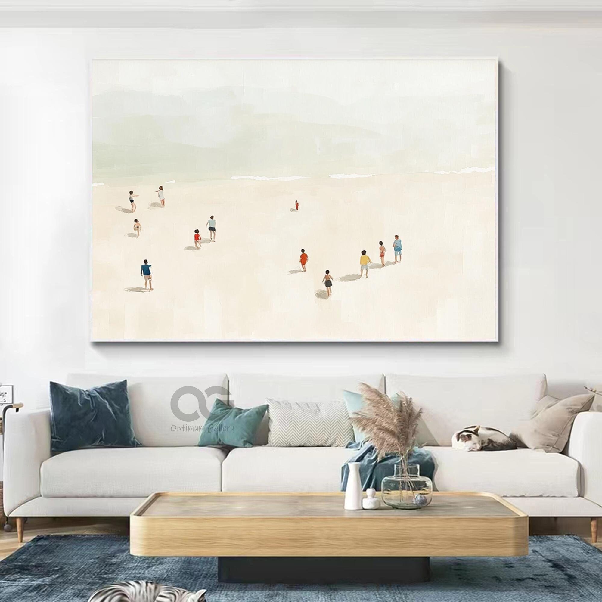 Vintage Blue Ocean Canvas Wall Artwork