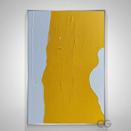 Large Minimalist Yellow Painting Abstract Lady's Body Wall shops Art Minimalist Textured Painting Yellow Abstract Canvas Art Bedroom Wall Decor