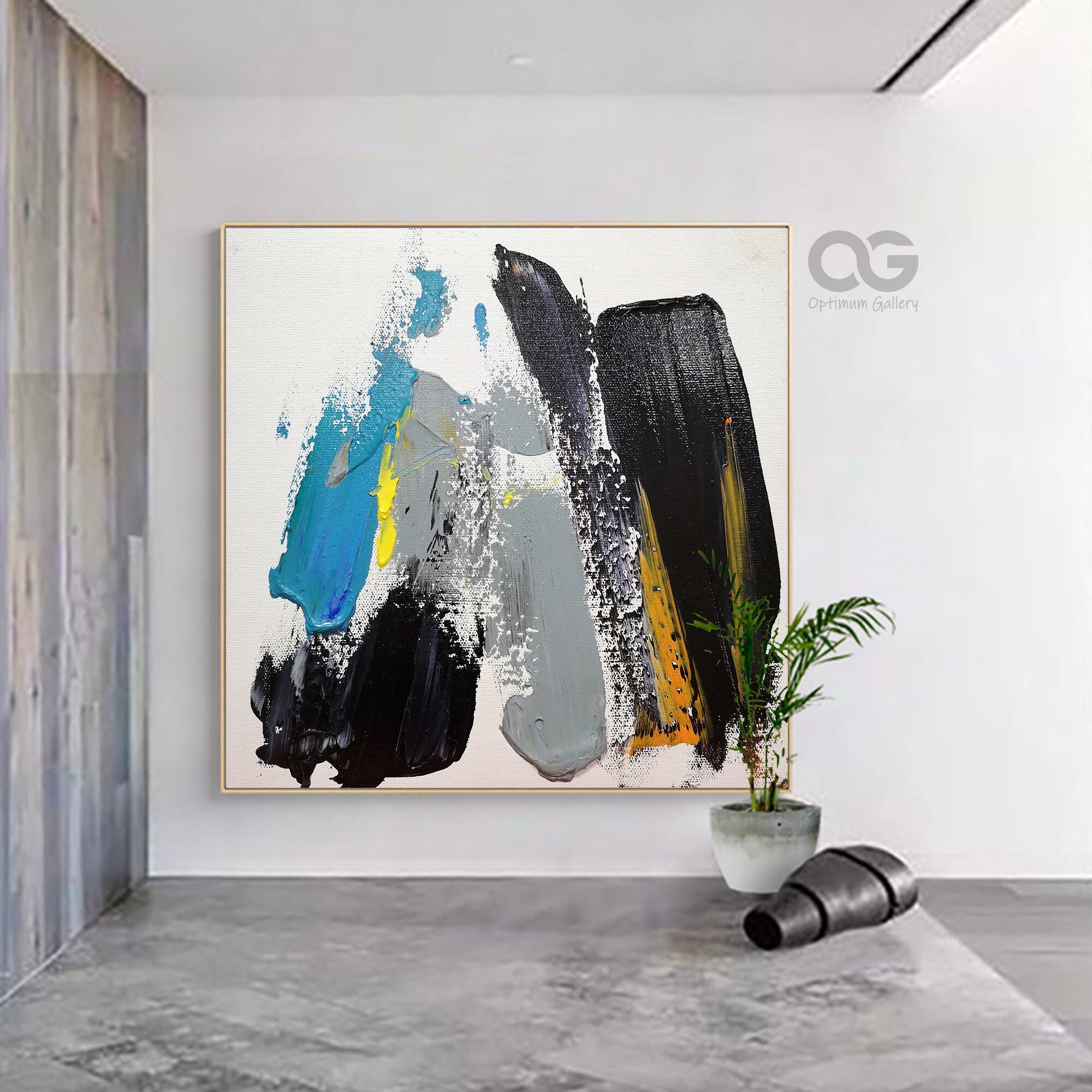 Large Modern Canvas Art Minimalist Acrylic Abstract Painting Etsy