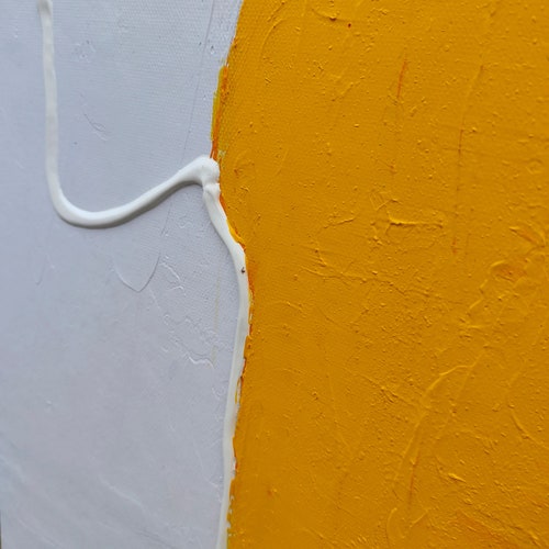 Large Minimalist Yellow Painting Abstract Lady's Body Wall shops Art Minimalist Textured Painting Yellow Abstract Canvas Art Bedroom Wall Decor