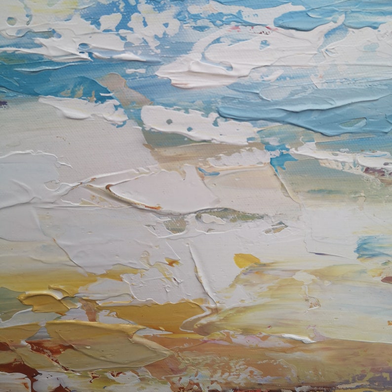 Framed Seaside Wall Art Seaside Painting Abstract Seascapes Etsy