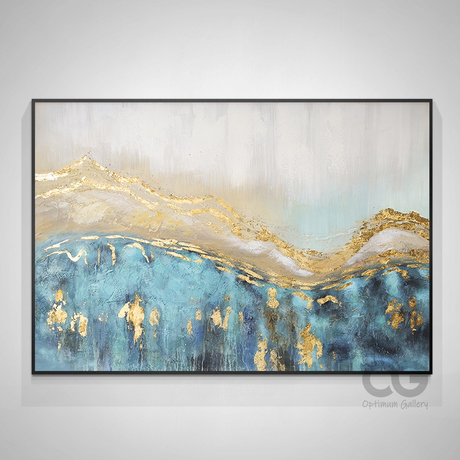 Navy Blue Abstract Painting on Canvas Original Modern Abstract Etsy