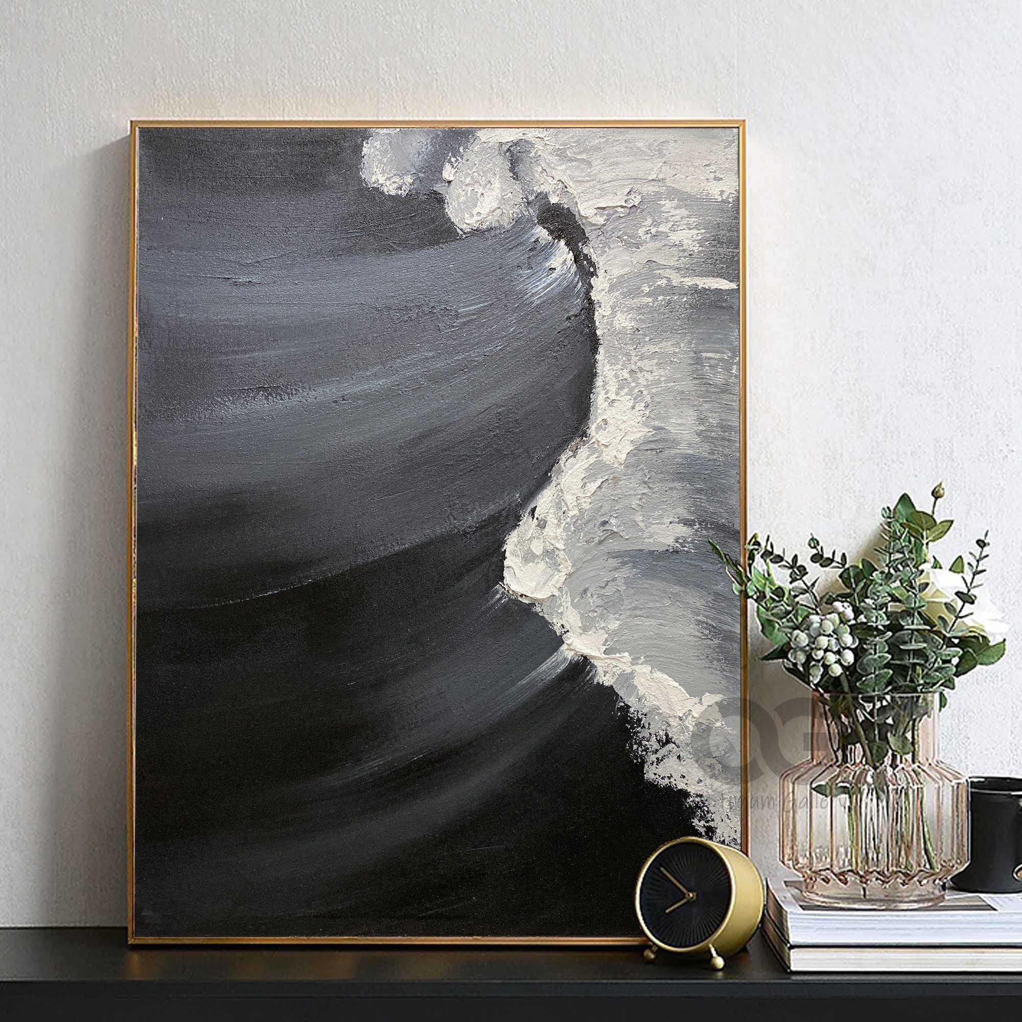 24+ Black And White Ocean Wall Art