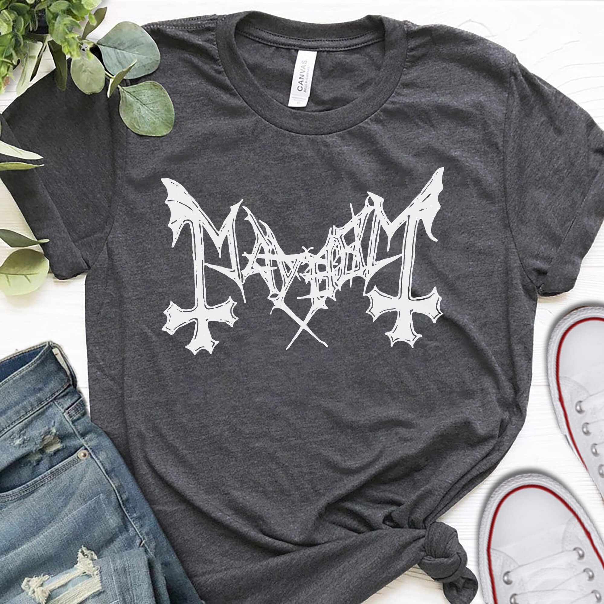 Mayhem Logo Tshirt Black Metal Thrash Slayer Dissection Etsy