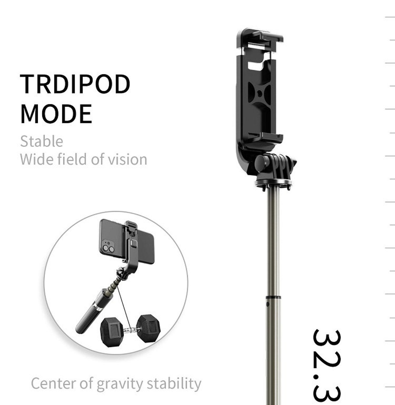 Selfie Stick Tripod for Smart phones and Go Pro camera with Etsy