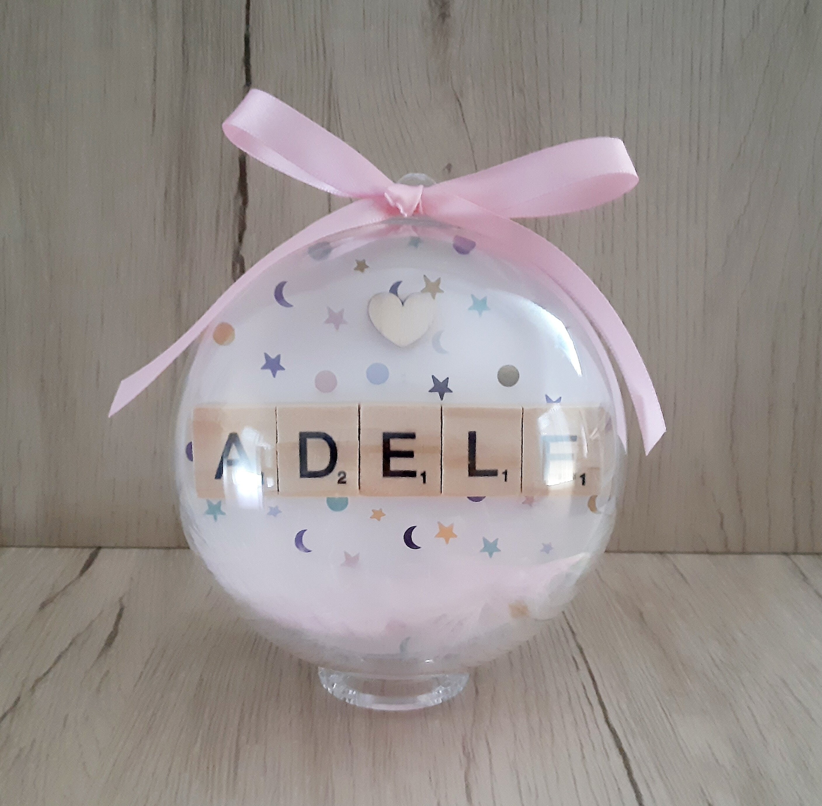 Boule Personnalisée Naissance - Prénom en Lettre Scrabble