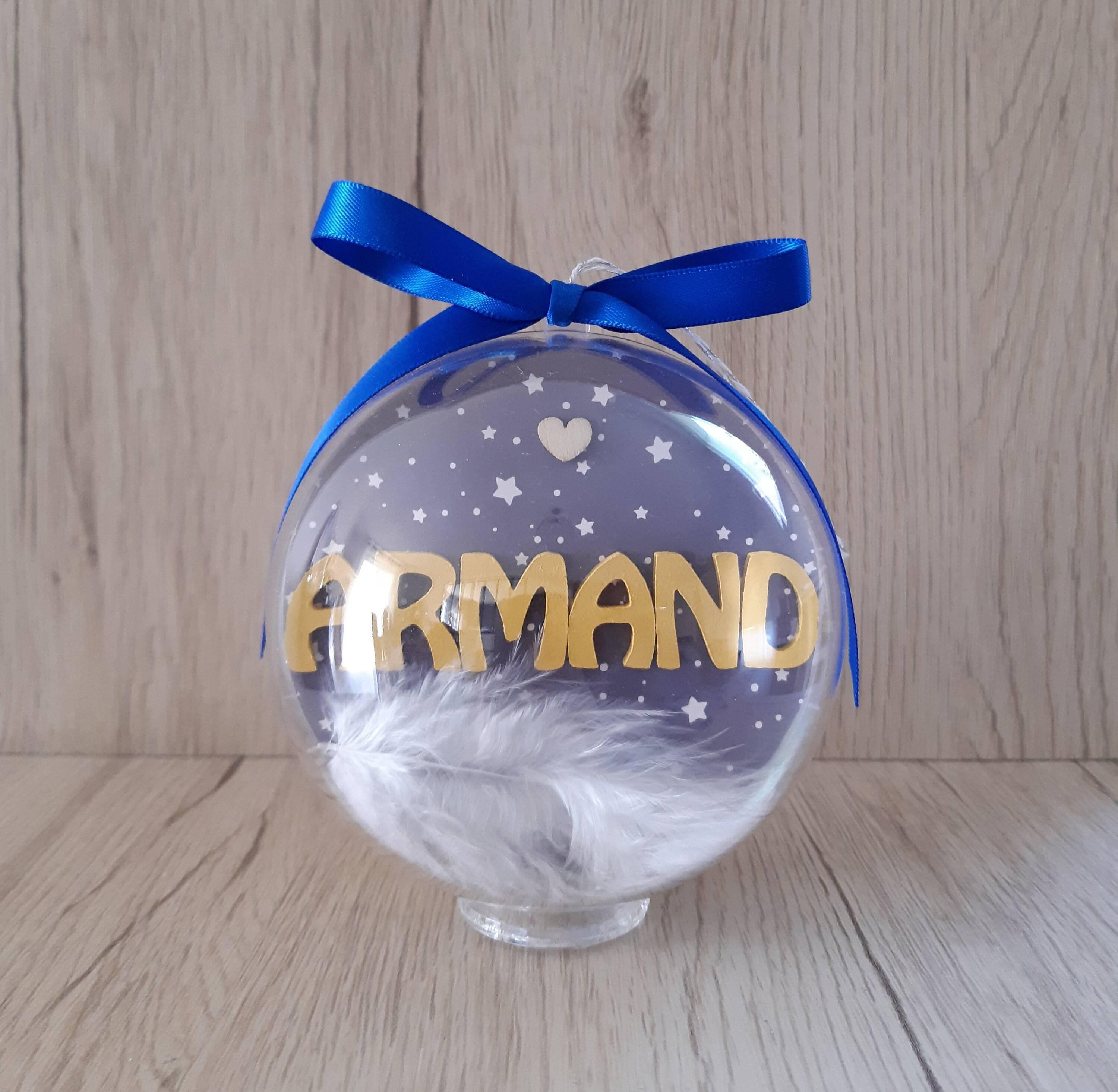 Boule Personnalisée Naissance - Prénom en Lettre Bois