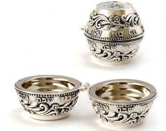 Sabbath Candlesticks holders for Travel ,Nickel decorative Candlesticks ,100% Kosher Made In Israel ,Judaica Passover gift.