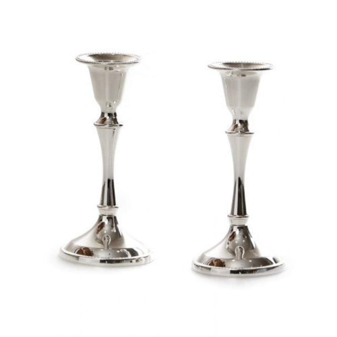 Sabbath Candlesticks ,jewish Classic Filigree Silver Plated
