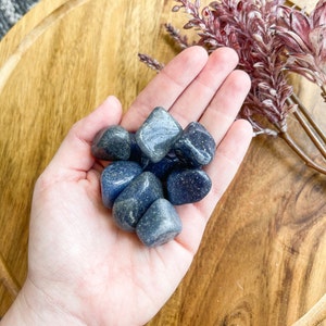 Lazulite Tumble Stones, Lazulite Crystal,  Focus Stone, Psychic Ability Stone, Third-eye chakra stone, Crystal healing, Crystal gifts