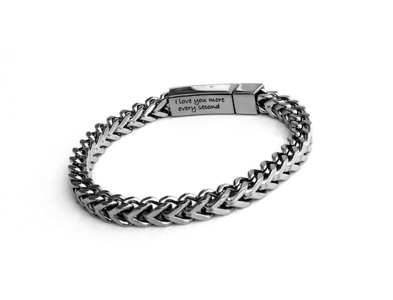 Personalized Bracelet, Chain Bracelet, Mens Bracelet, Custom bracelet, Name Bracelet, Engraved Bracelet, Gift for Him, Christmas Gift
