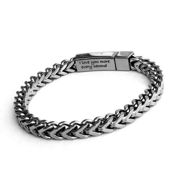 Personalized Bracelet, Chain Bracelet, Mens Bracelet, Custom bracelet, Name Bracelet, Engraved Bracelet, Gift for Him, Christmas Gift