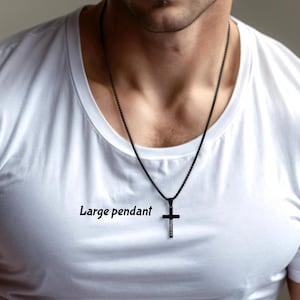 Cross Necklace, Stainless Steel Silver Cross Pendant, Mens Cross Necklace, Cross Necklace for Women, Boys Cross Necklace, Christmas Gift image 8