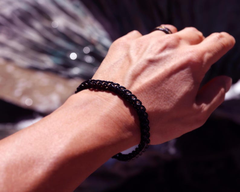 Pulsera personalizada, pulsera de cadena, pulsera para hombre, pulsera personalizada, pulsera con nombre, pulsera grabada, regalo para él, joyería de verano imagen 8