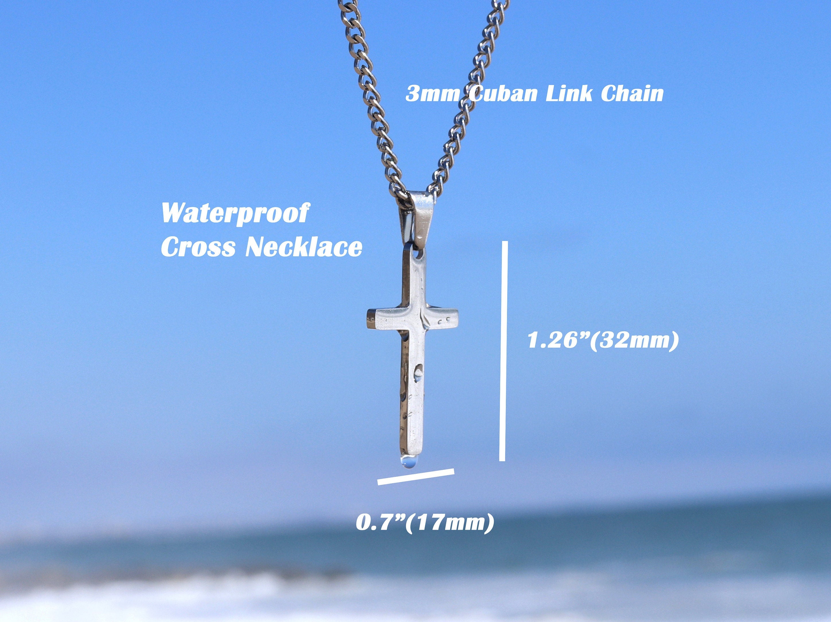 Buy Double Curb Chain Cross Necklace Heavy Prayer Cross Waterproof Super  Thick Heavy 2 Chain Design Pendant for Mens Boys Christian Jewelry Online  in India - Etsy