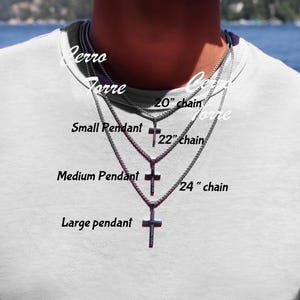 Cross Necklace, Stainless Steel Silver Cross Pendant, Mens Cross Necklace, Cross Necklace for Women, Boys Cross Necklace, Christmas Gift image 7