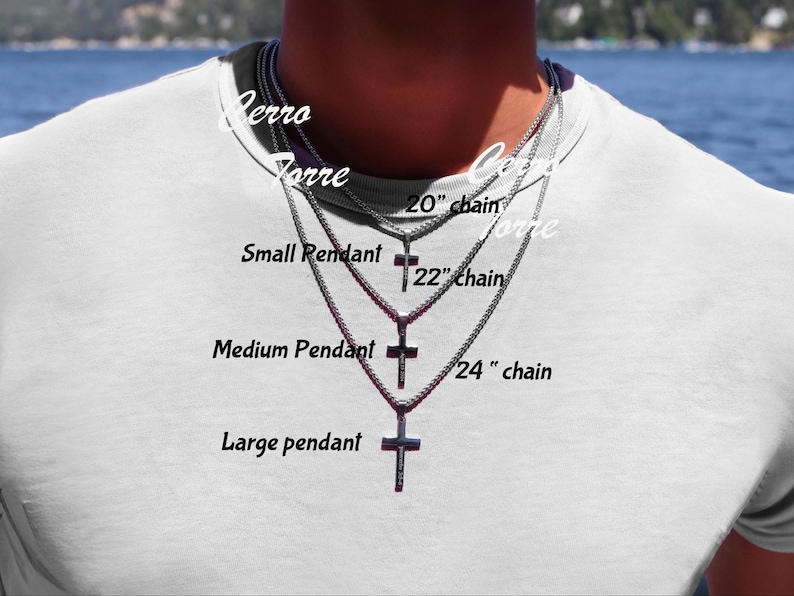 Cross Necklace, Stainless Steel Silver Cross Pendant, Mens Cross Necklace, Cross Necklace for Women, Boys Cross Necklace, Christmas Gift image 7