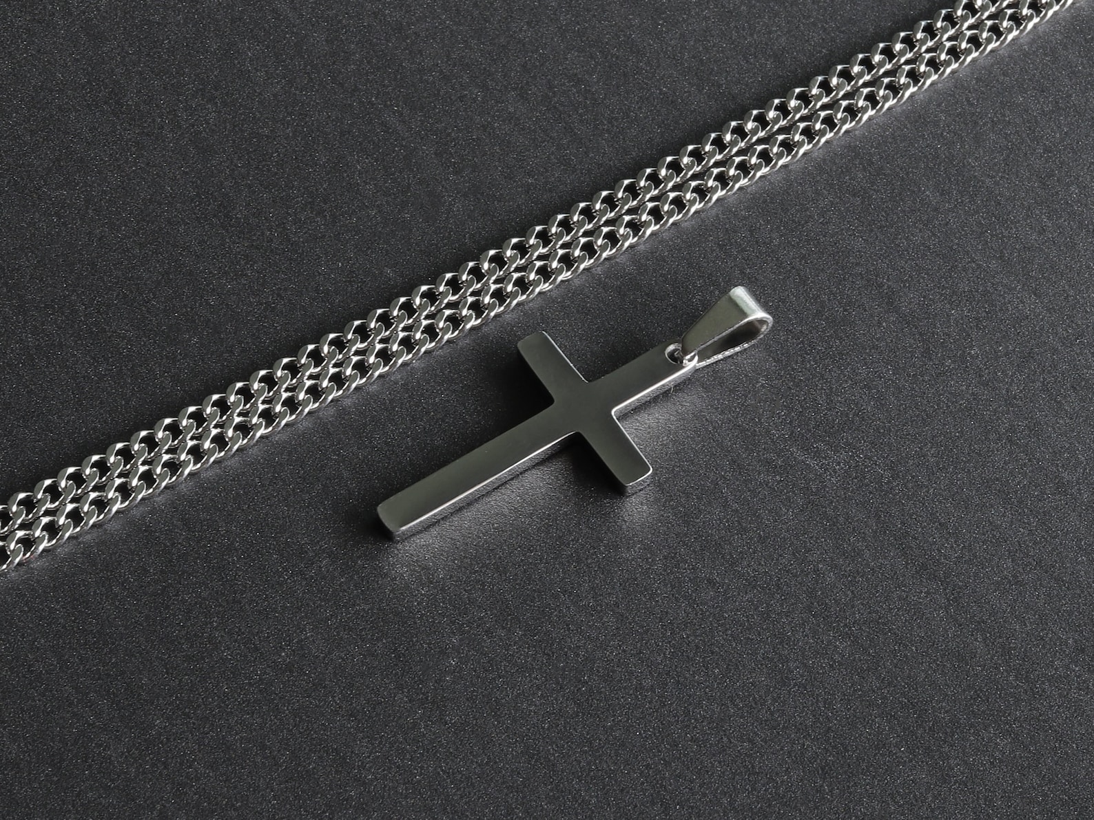 Men's Cross Necklace Boys Cross Necklace Waterproof Etsy