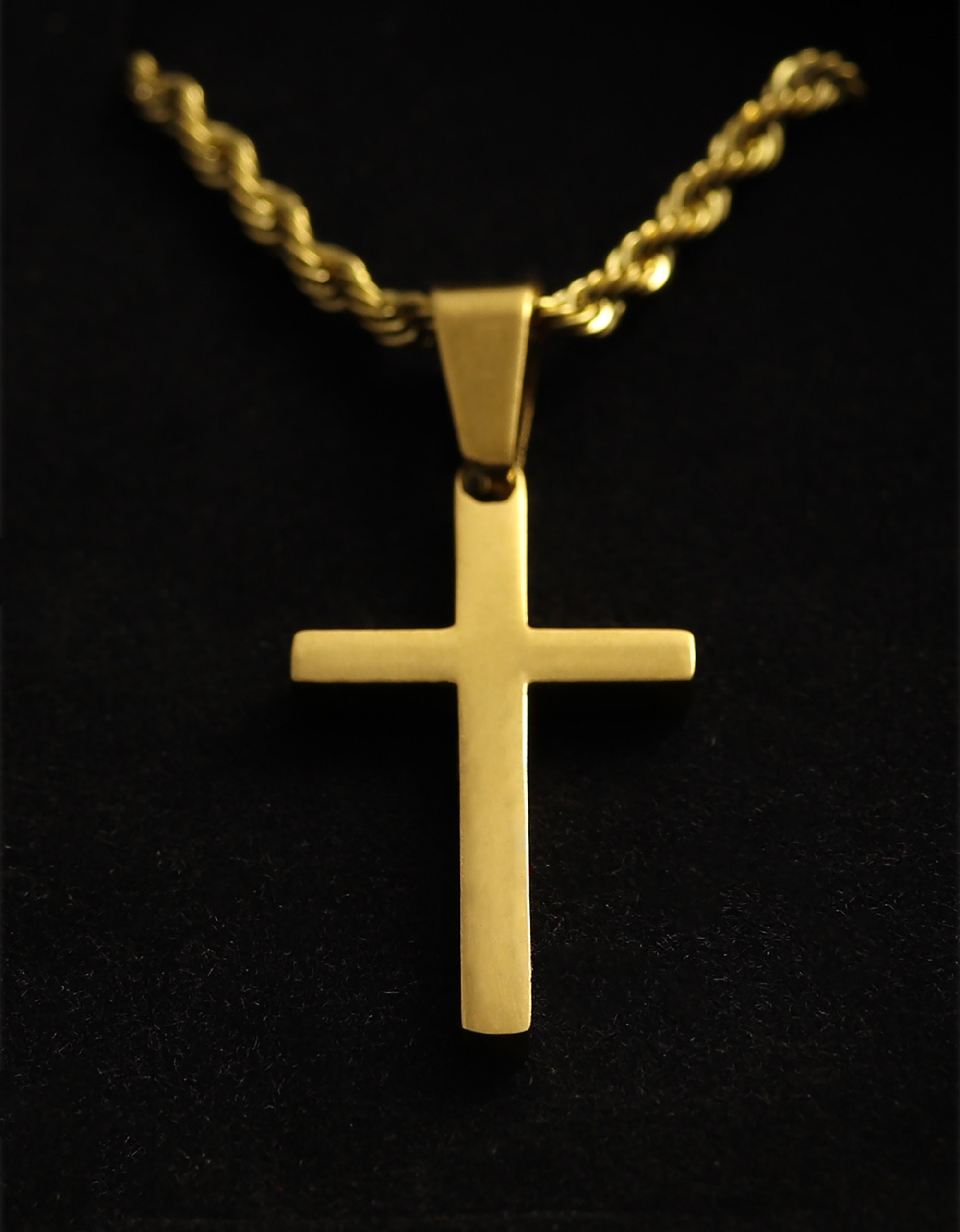 Cross Necklace for Men Men Gold Cross Necklace Men Small Etsy