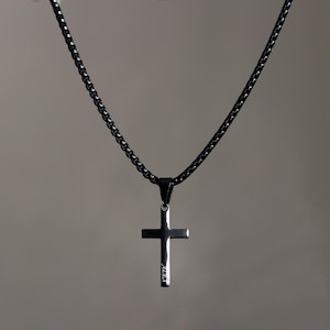 Cross Necklace, Stainless Steel Silver Cross Pendant, Mens Cross Necklace, Cross Necklace for Women, Boys Cross Necklace, Christmas Gift image 10