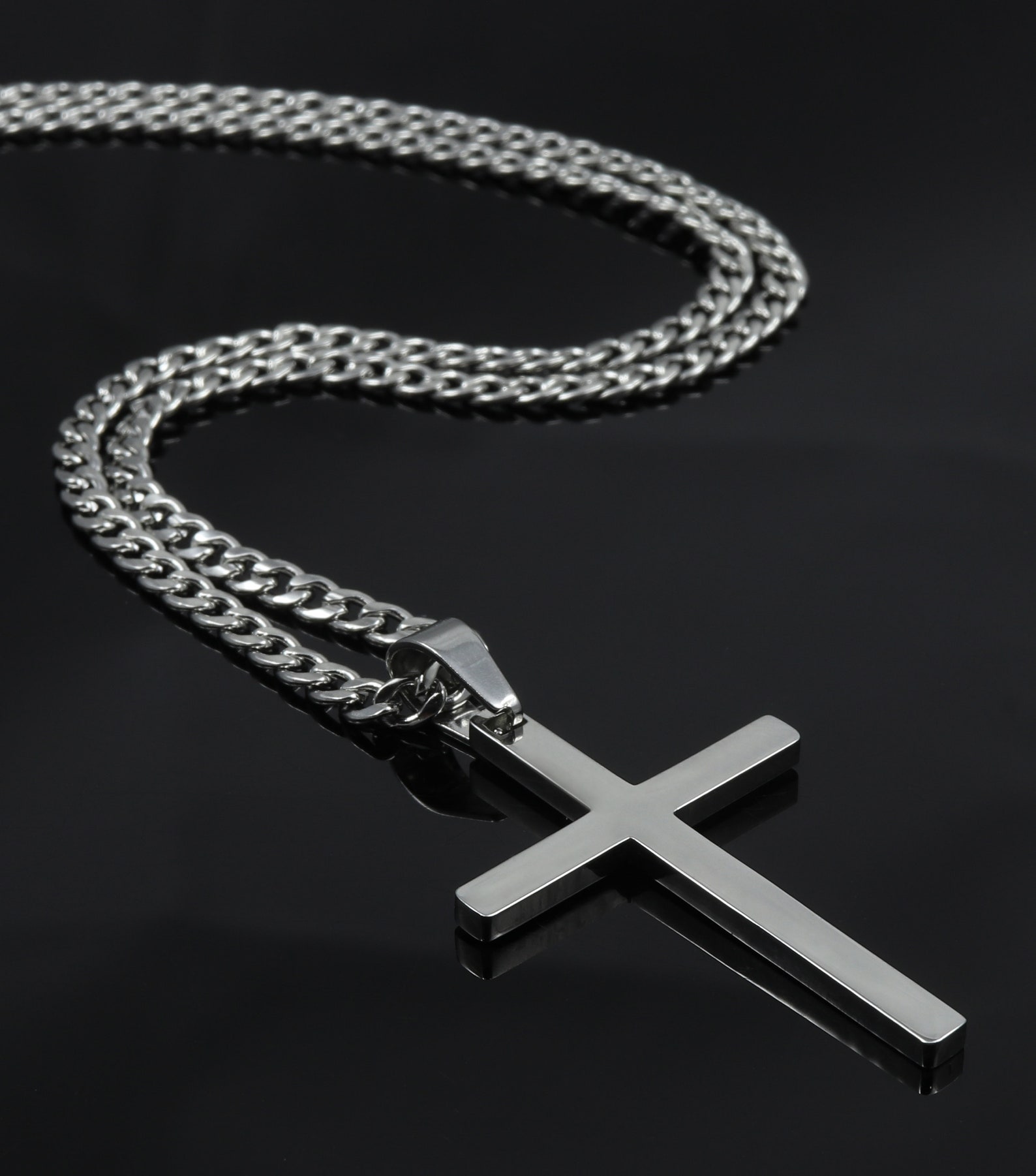 Cross Necklace for Men Stainless Steel Cross Necklaces for Etsy