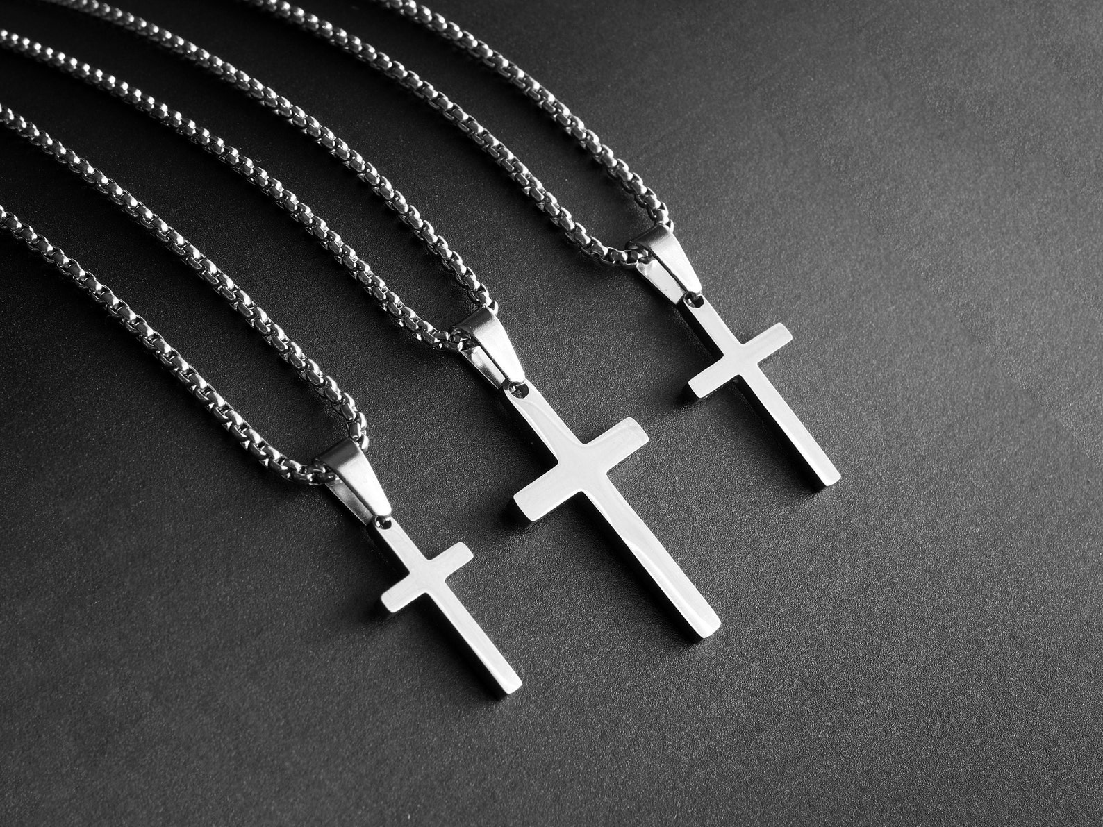 Mens Cross Necklace Men's Necklace Set Waterproof Etsy