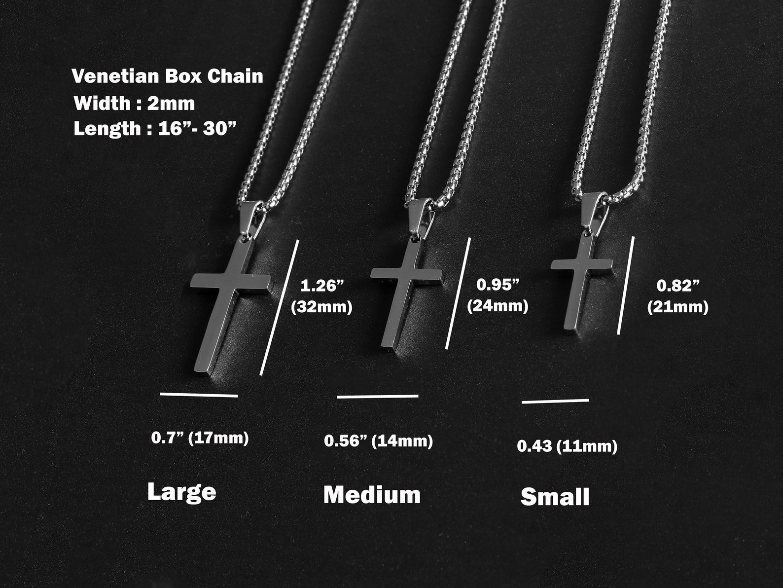 Mens Cross Necklace Men's Necklace Set Waterproof Etsy