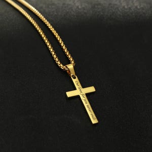 Cross Necklace, Stainless Steel Silver Cross Pendant, Mens Cross Necklace, Cross Necklace for Women, Boys Cross Necklace, Christmas Gift image 11