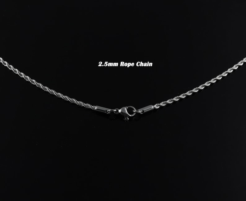 Men's Cross Necklace, Silver Cross Necklace for Men, Men Small Cross Necklace, Large Cross Necklace, Silver Cross Pendant with Rope Chain image 8