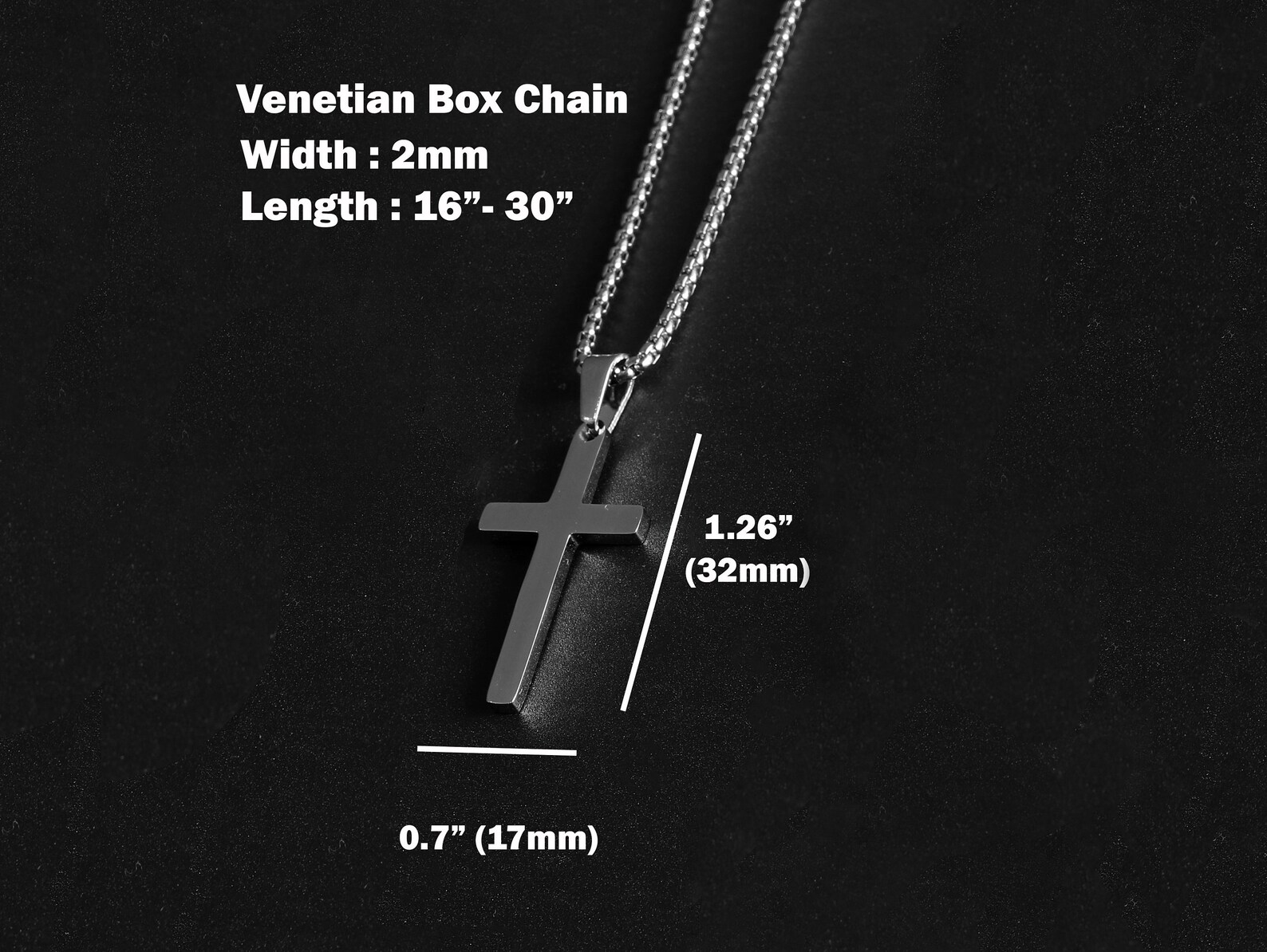 Silver Cross Necklace Men's Cross Necklace Personalized Etsy