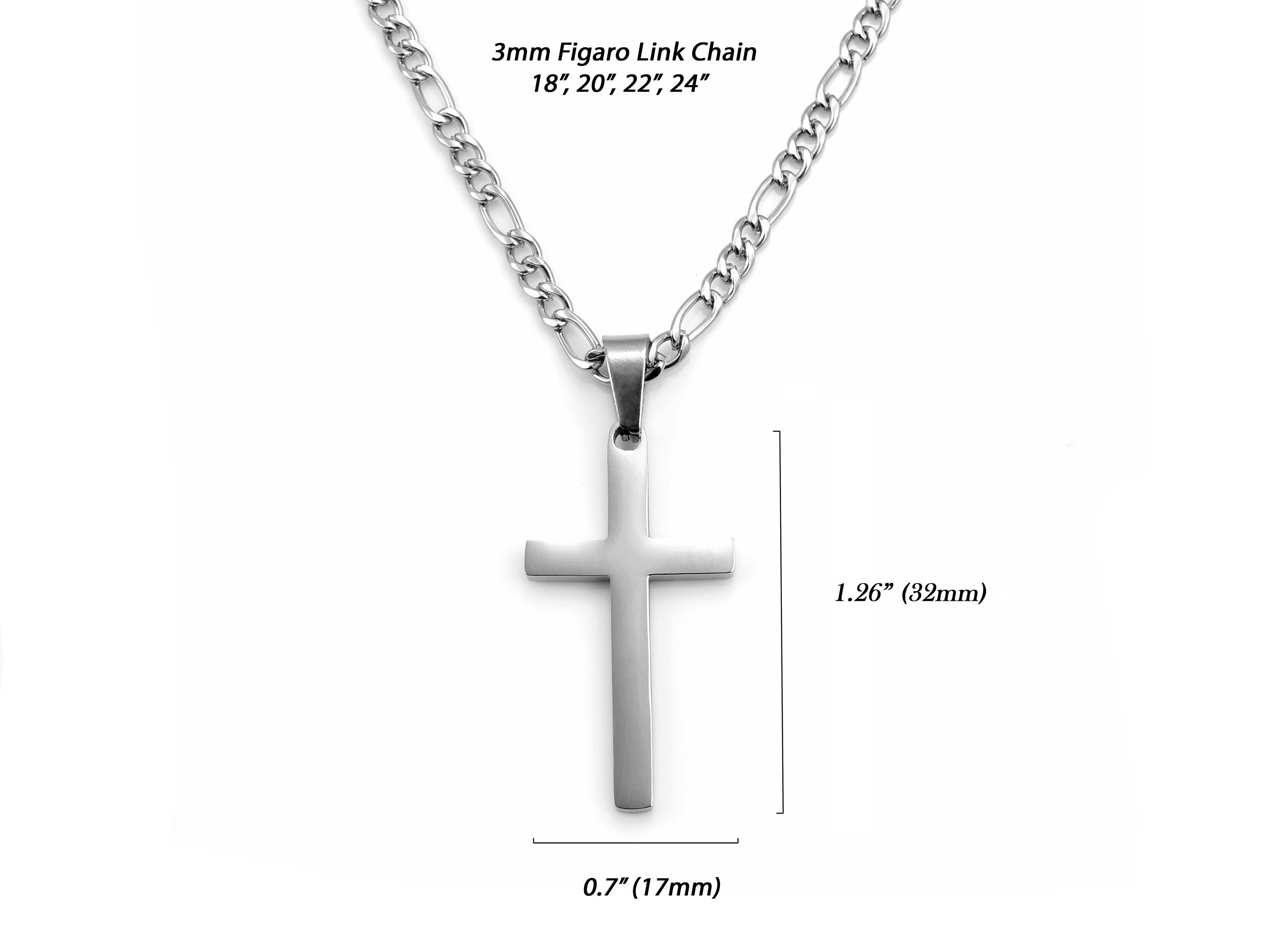 Personalized Cross Necklace Men's Cross Necklace Etsy