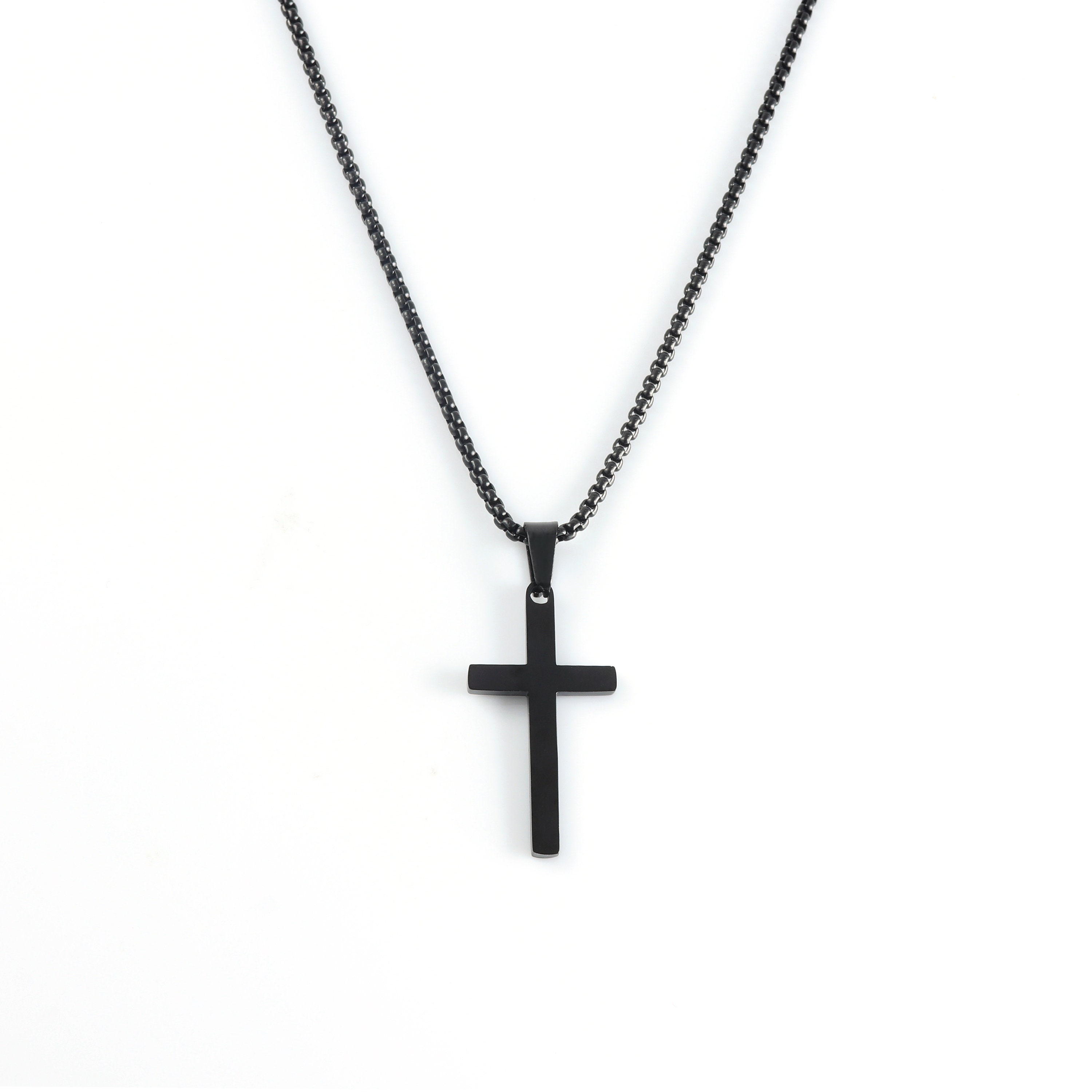 Cross necklace for men black – Who's Lookin' Design