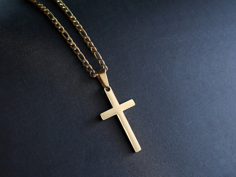 Silver Cross Necklace for Men Gold Cross Necklaces for Men - Etsy