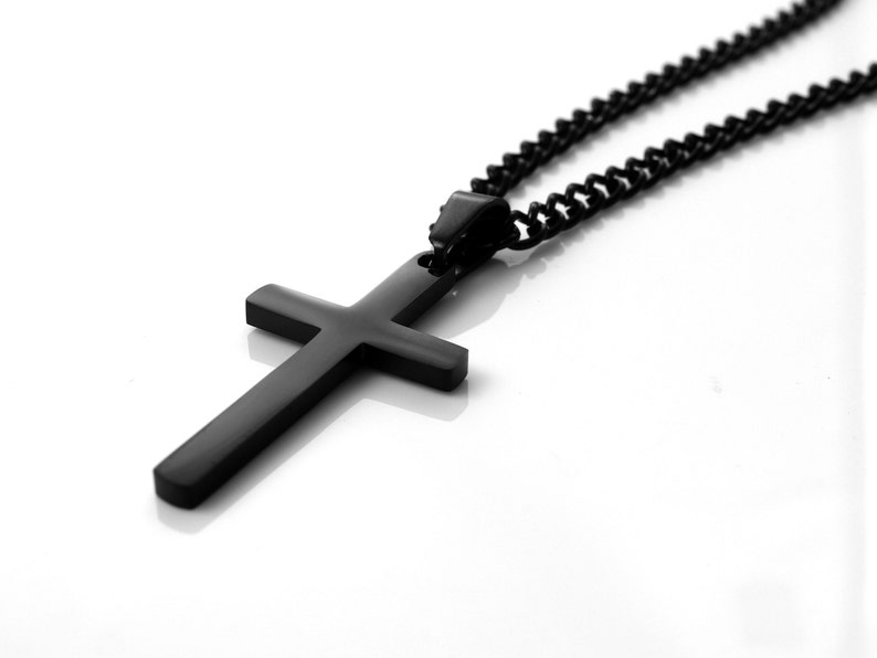 Customized Cross Necklace Engraved Cross Necklace Men's Etsy