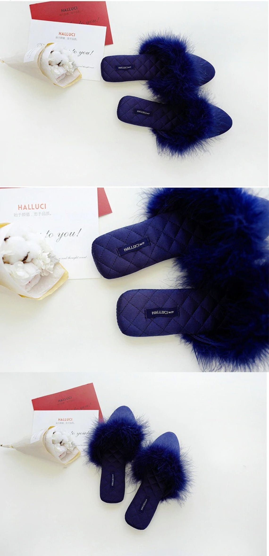 Satin feather slippers Marriage Proposal Bride Bridesmaid Gift | Etsy