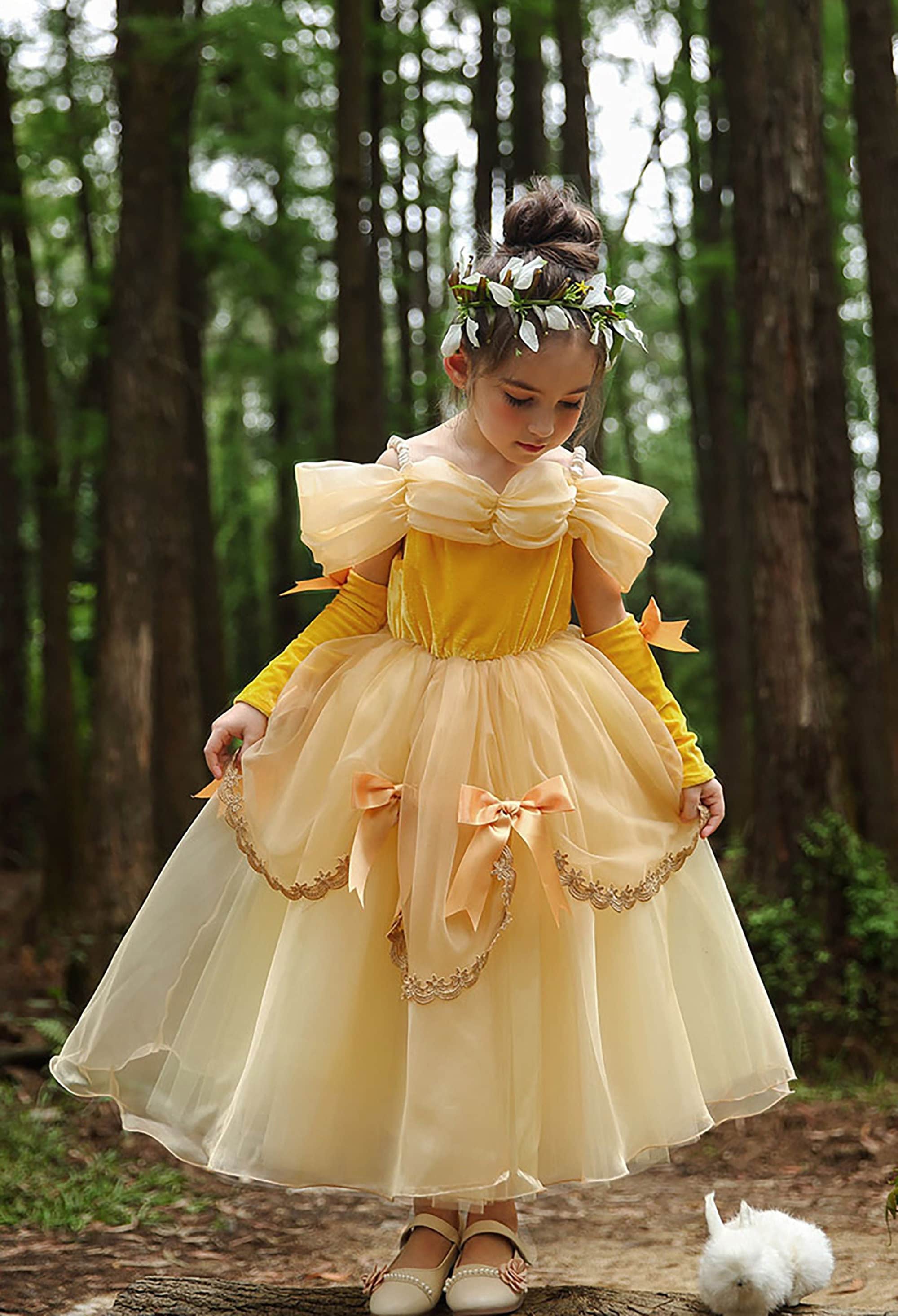 Belle inspired dress belle party beauty and the beast Kleding Meisjeskleding Verkleden belle costume belle dress 