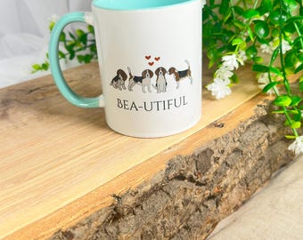 Beagle Dog Mug, Puppy Coffee Cup, Dog Lover Gift
