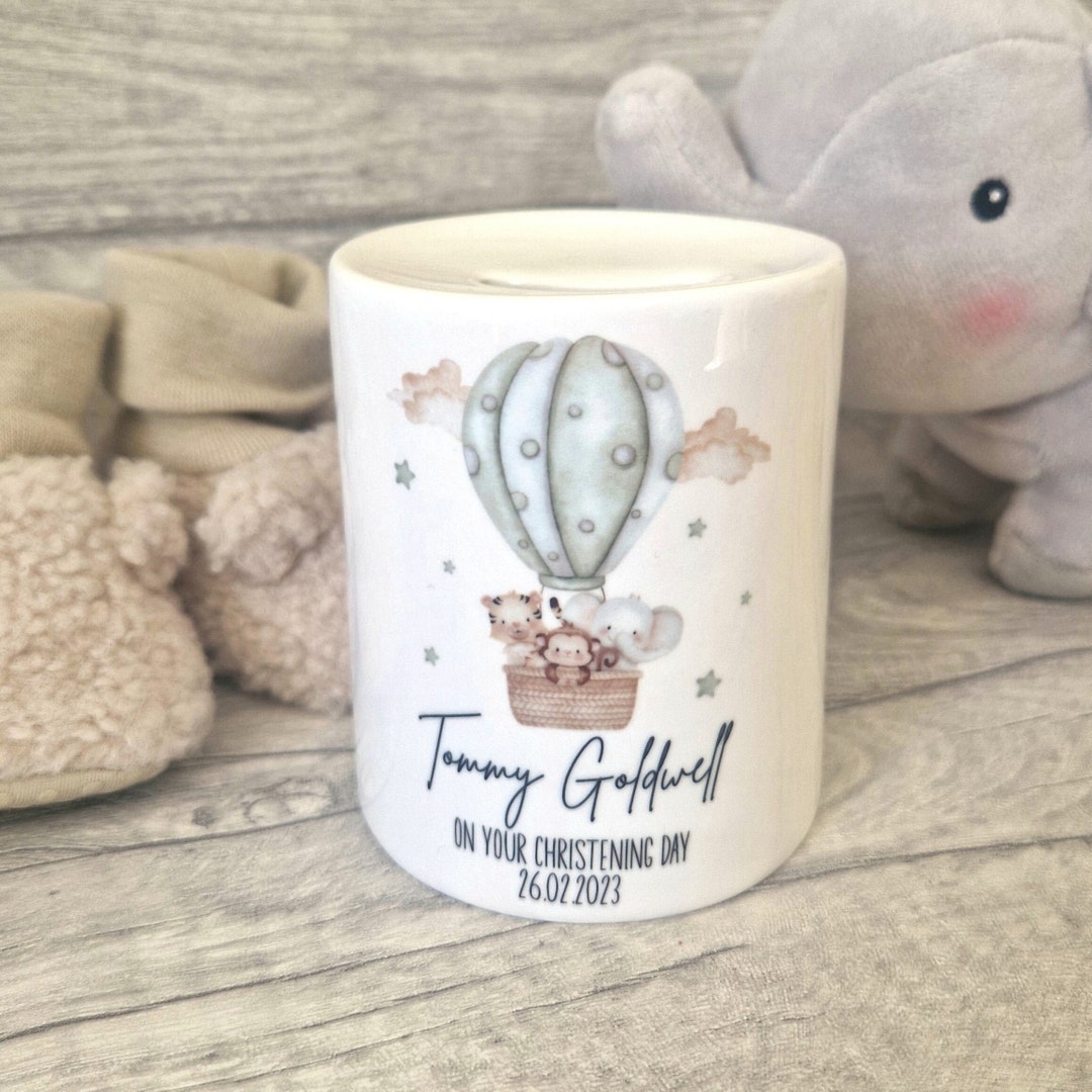 Personalised Christening Gift Money Box Christening Gifts Etsy