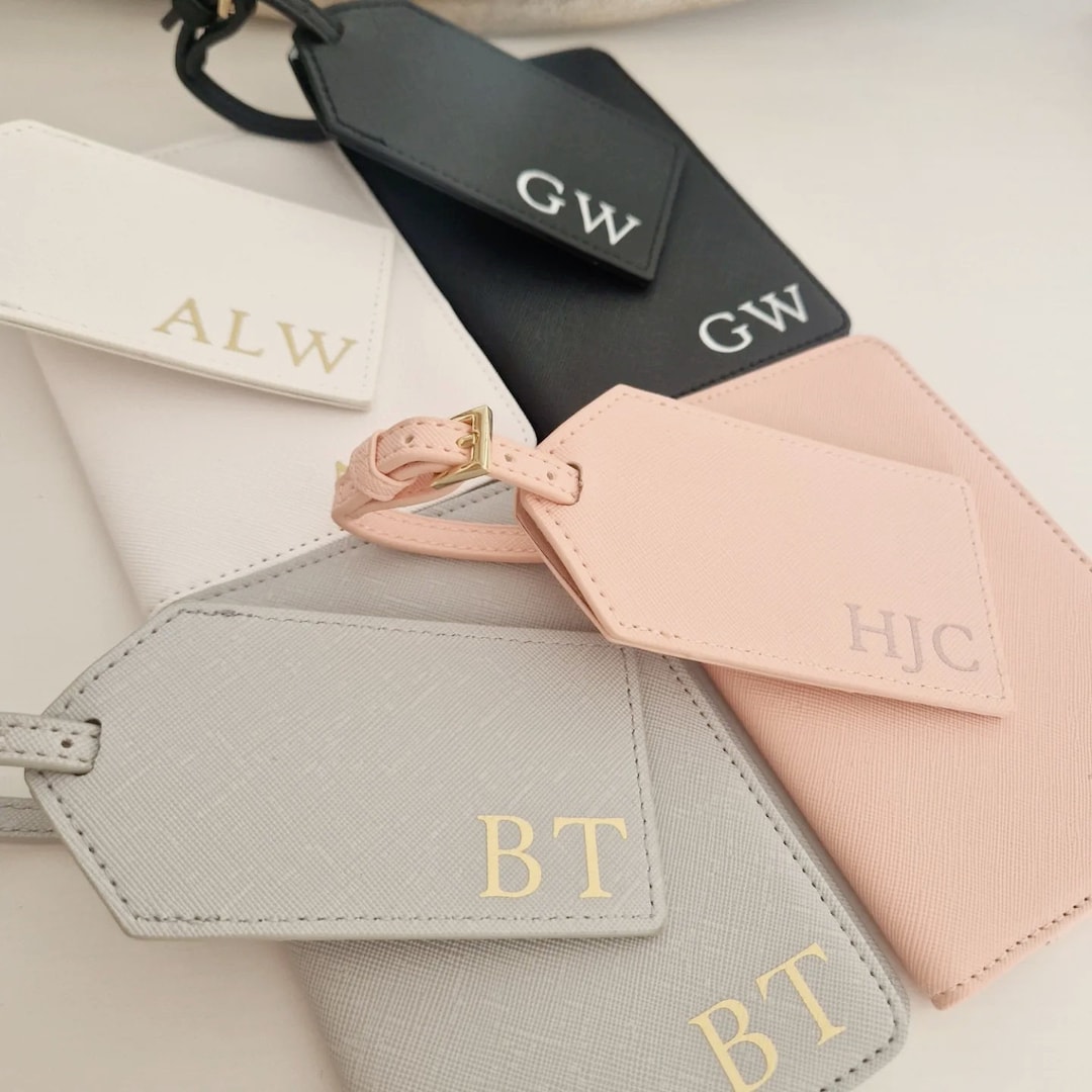 Personalised Passport Cover Set, Luggage Tag, Passport Holder, Travel