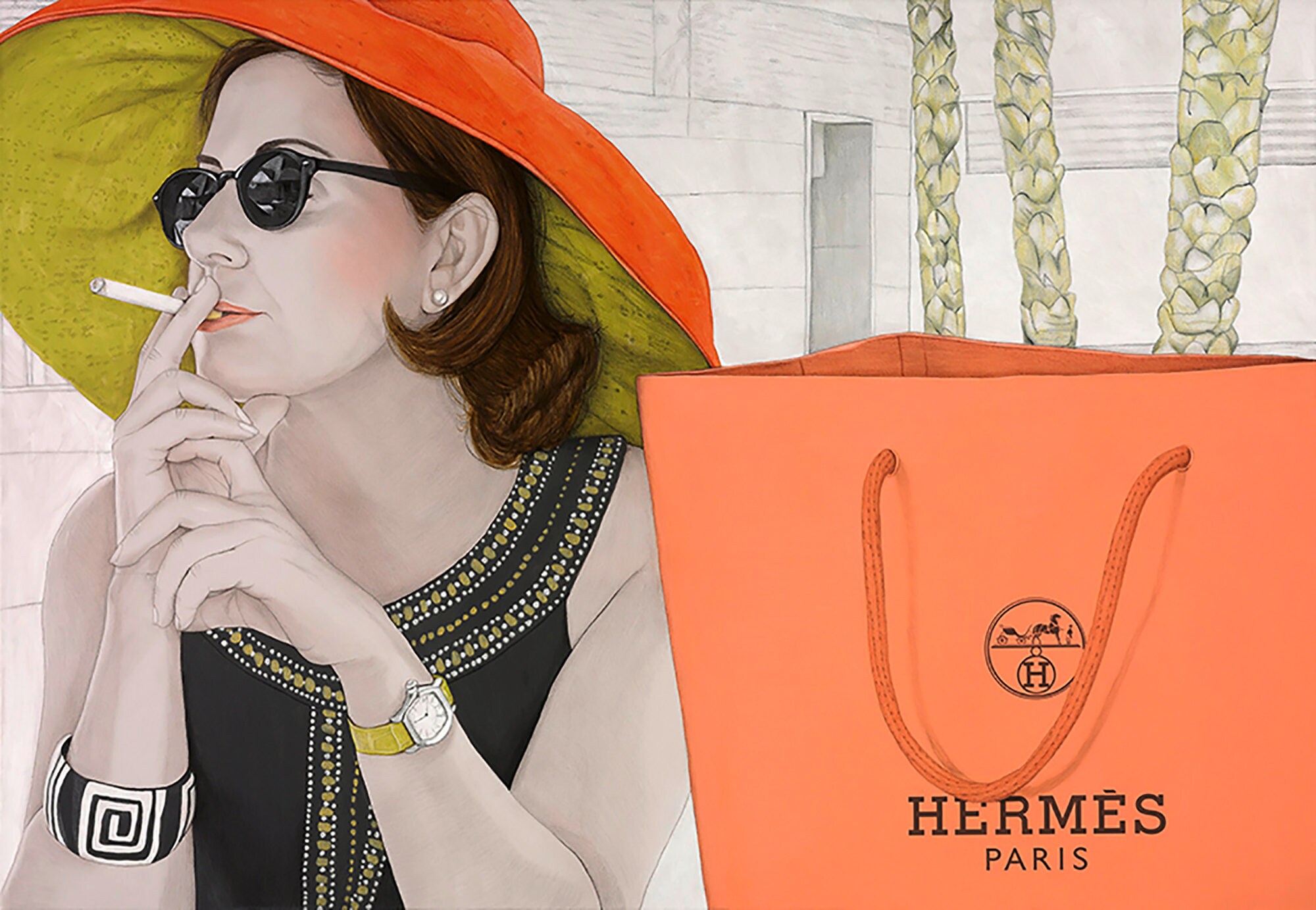 Hermès paper bag authentic.