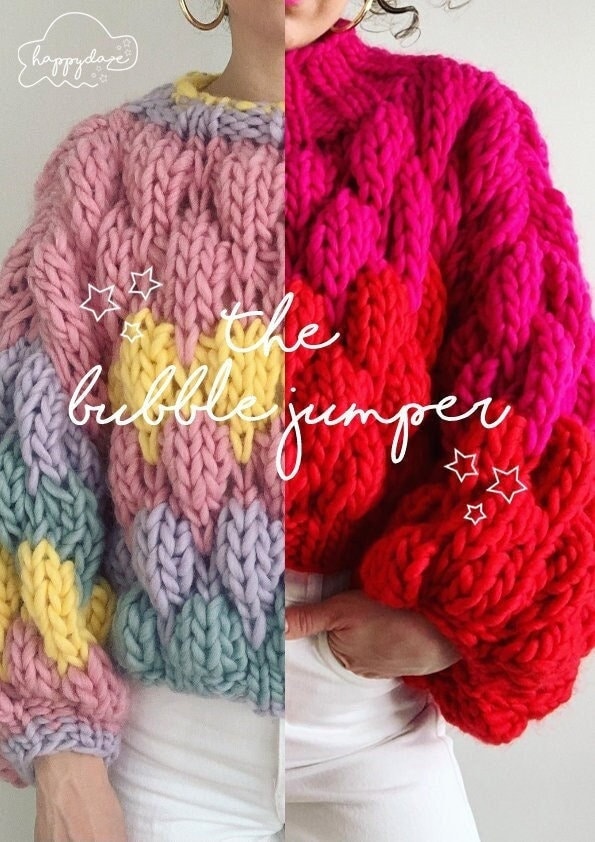 The Bubble Jumper Knitting Pattern - Etsy