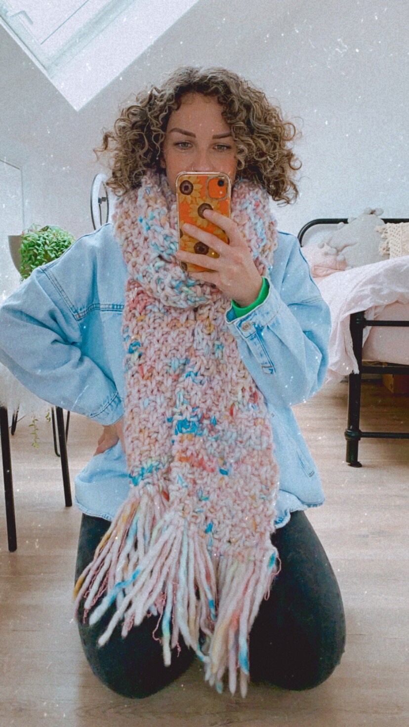 Super Chunky Scarf Knitting Pattern - Etsy